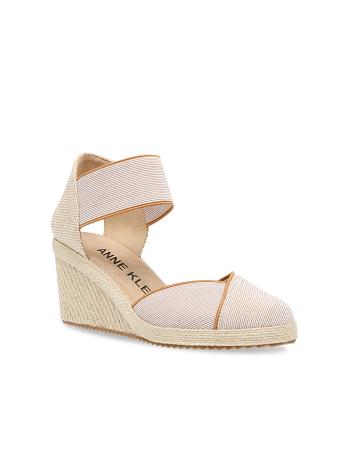 Beige Anne Klein Zoey Round Toe Espadrilles Wedges | ANZDF35856