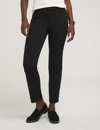 Black Anne Klein Petite Anne Contour Stretch Bowie Pant Bottoms | NZZDE35829