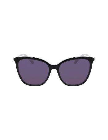 Black Anne Klein Square Sunglasses Average Size | PNZER45432