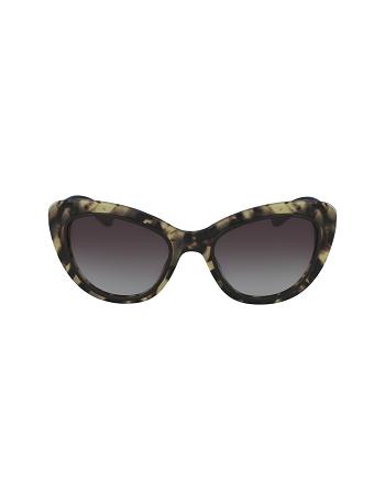 Black Anne Klein Tortoise Two-Tone Cat-eye Sunglasses Narrow Size | BNZSD67200