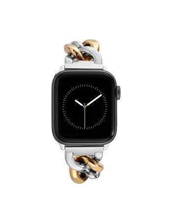 Black / Gold / Silver Anne Klein Chain Link Bracelet Band Apple Watch Accessories | NZXBR86851