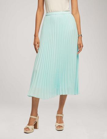 Blue Anne Klein Solid Pull On Pleated Skirt Bottoms | ZNZNQ30803