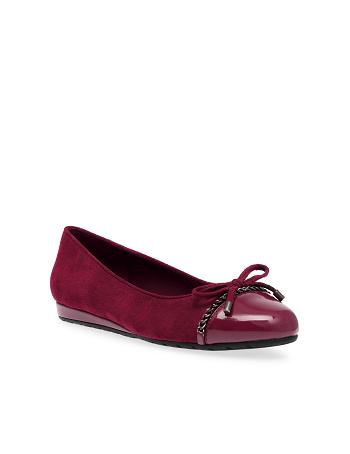 Burgundy Anne Klein Guilia Flats | LNZTR42616