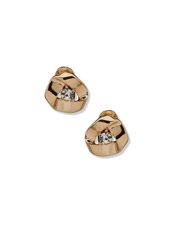 Gold Anne Klein Button Clip Earrings | BNZSD47651