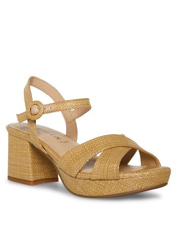 Gold Anne Klein Peltz Dress Sandals | NZJKU27624