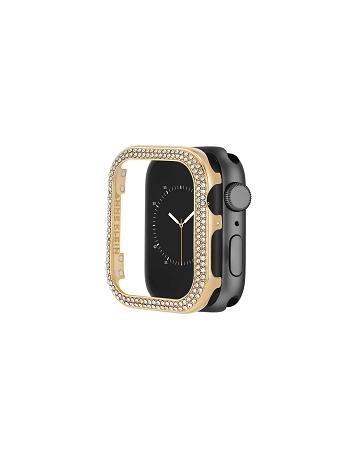 Gold Anne Klein Premium Crystals Protective Case Cover Apple Watch Accessories | DNZVO41876