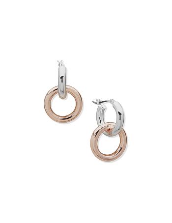 Gold / Silver Anne Klein Orbital Hoop Pierced Earrings | ANZWC92332