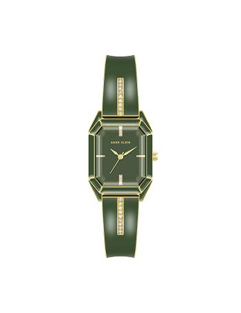 Green / gold Anne Klein Elegant Bangle Bracelet Watch Metals | SNZVO88685