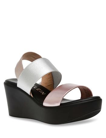 Metal / Multicolor Anne Klein Praga Platforms Sandals | ANZDF13261