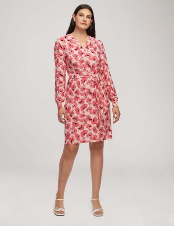 Multicolor Anne Klein Split Neck Shirtdress Dress | NZCIF57308