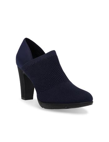 Navy Anne Klein Xenom Heel Boots | NZJZR70464