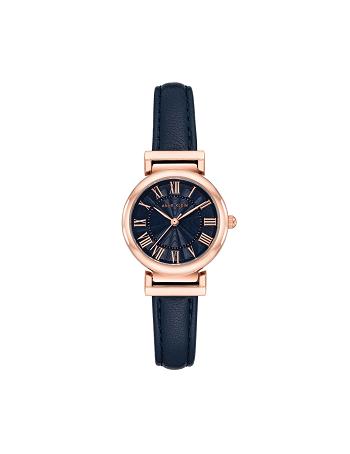 Navy / Rose / Gold Anne Klein Classic Strap Watch Leather | TNZPQ98453