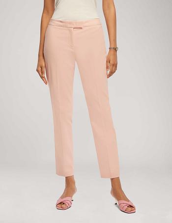 Pink Anne Klein Cotton Double Weave Bowie Pant Bottoms | ZNZMJ34267