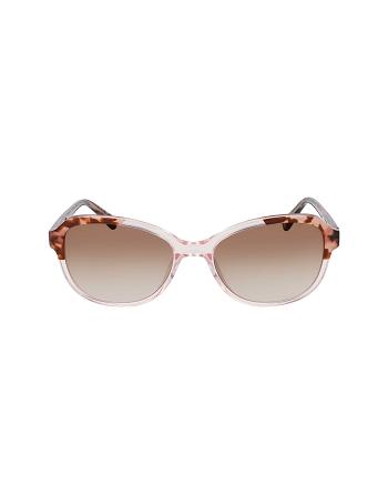 Pink Anne Klein Crystal Oval Sunglasses Narrow Size | NZCVG26836