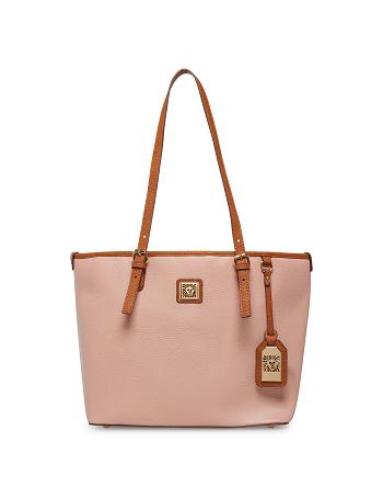 Pink Anne Klein Perfect Lion Logo Tote Bags | NZNZX88584