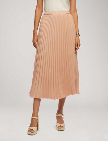 Pink Anne Klein Solid Pull On Pleated Skirt Bottoms | NZDYB69150