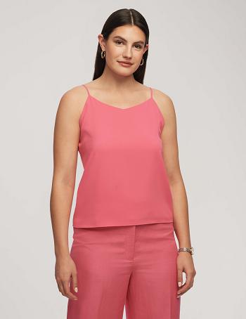 Pink Anne Klein V-Neck Cami Tops | TNZWZ61839