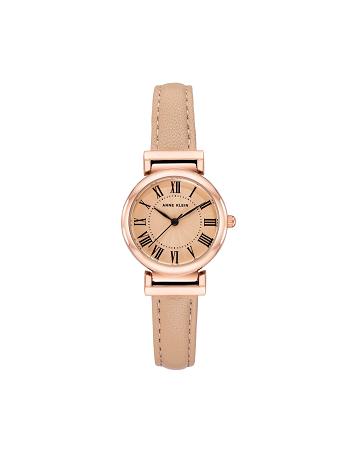 Pink / Rose / Gold Anne Klein Classic Strap Watch Leather | SNZNY26754