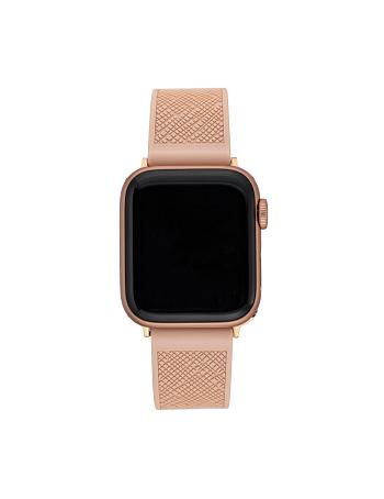 Pink / Rose / Gold Anne Klein Silicone Textured Band Apple Watch Accessories | NZDYB14060