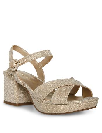 Platinum Anne Klein Peltz Dress Sandals | NZQAV32528