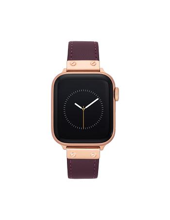 Purple / black Anne Klein Band for Apple Watch® Leather | DNZVO99686