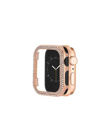 Rose / Gold Anne Klein Premium Crystals Protective Case Cover for Apple Watch® Metals | ANZDF35169