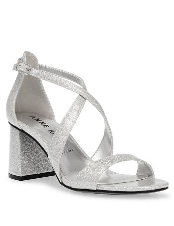 Silver Anne Klein Armaretta Dress Heels | GNZEC24574