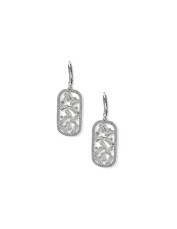 Silver Anne Klein Confetti Drop Pierced Earrings | TNZWZ23078