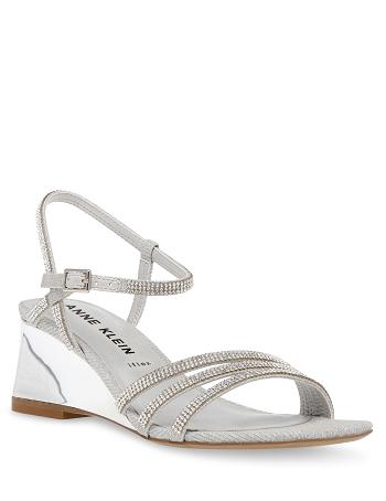 Silver Anne Klein Genie Dresss Wedges | ZNZMJ60495