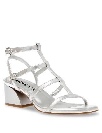 Silver Anne Klein Matilda Dress Sandals | QNZUV41331