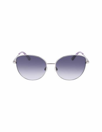 Silver Anne Klein Trendy Sunglasses Round | NZICD79016