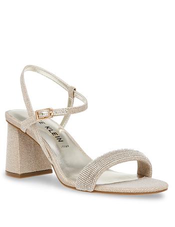 Silver / Gold Anne Klein Adaline Dress Sandal Heels | DNZKV80508