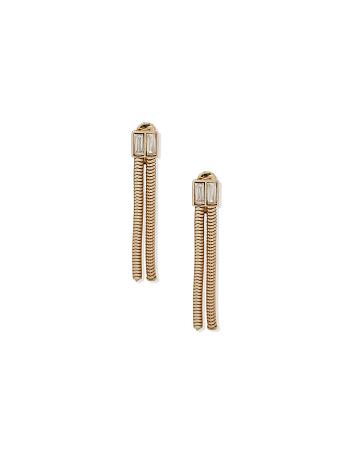 Snake / Gold Anne Klein Snake Chain Linear Clip Earrings | NZIIZ37444