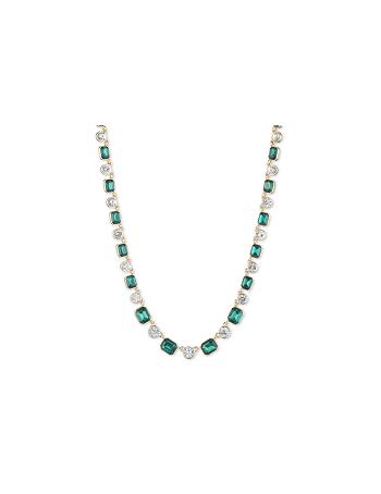 Turquoise / Gold Anne Klein Bright Emerald Collar Necklace | NZNEJ98735