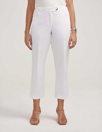 White Anne Klein Anne Contour Stretch Bowie Pant Petite | LNZSX94145