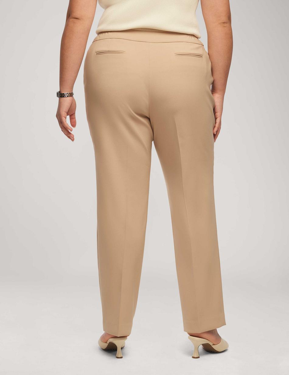 Beige Anne Klein Contour Stretch Bowie Pant Plus Size | QNZUV25134