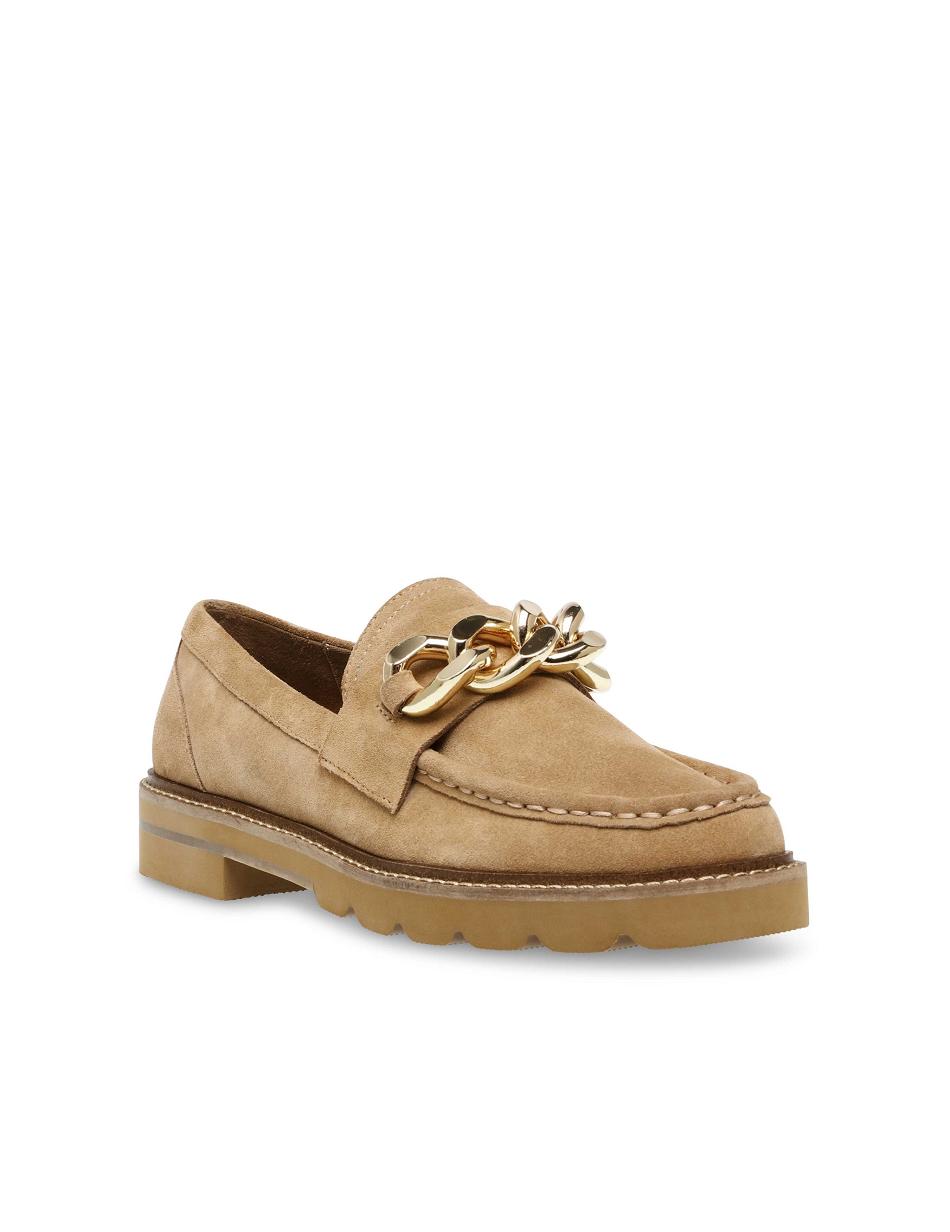 Beige Anne Klein Edie Chain Loafer Flats | ZNZMJ55999