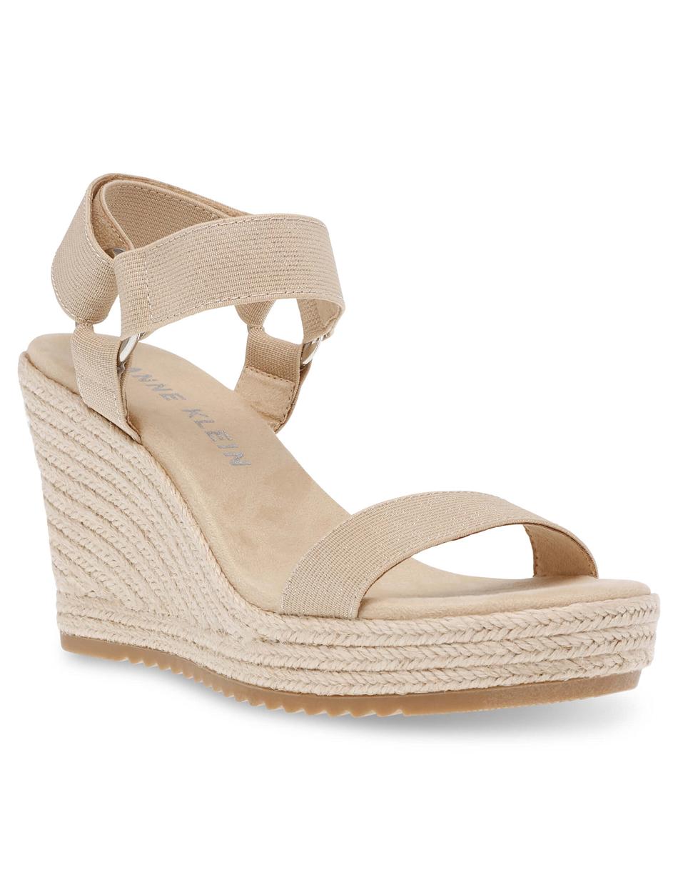 Beige / Platinum Anne Klein Wren Wedges | GNZEC38248