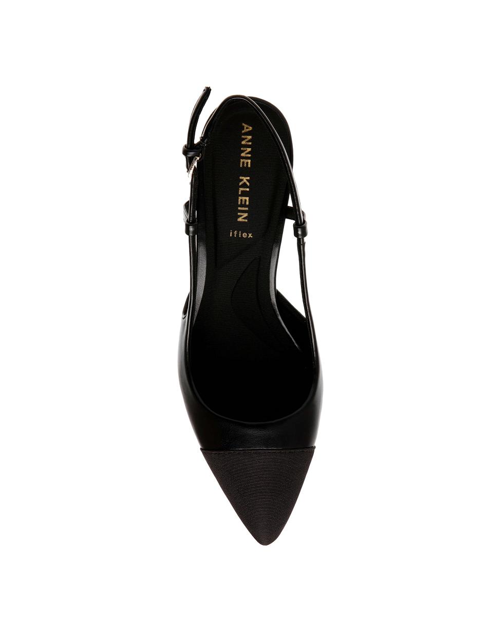 Black Anne Klein Brinlee Sling Back Pump Heels | NZEGJ85935