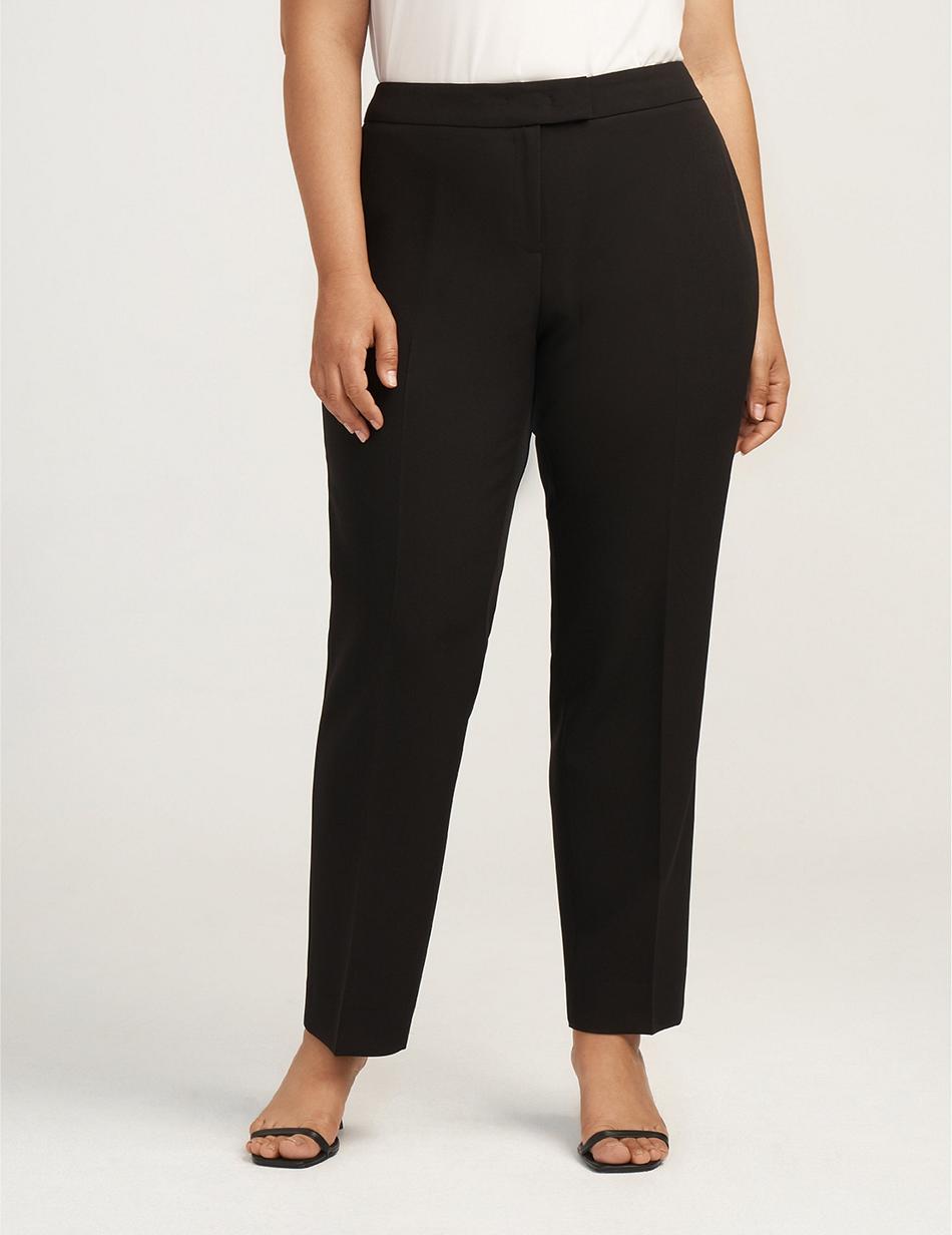 Black Anne Klein Contour Stretch Bowie Pant Plus Size | NZEAH77569