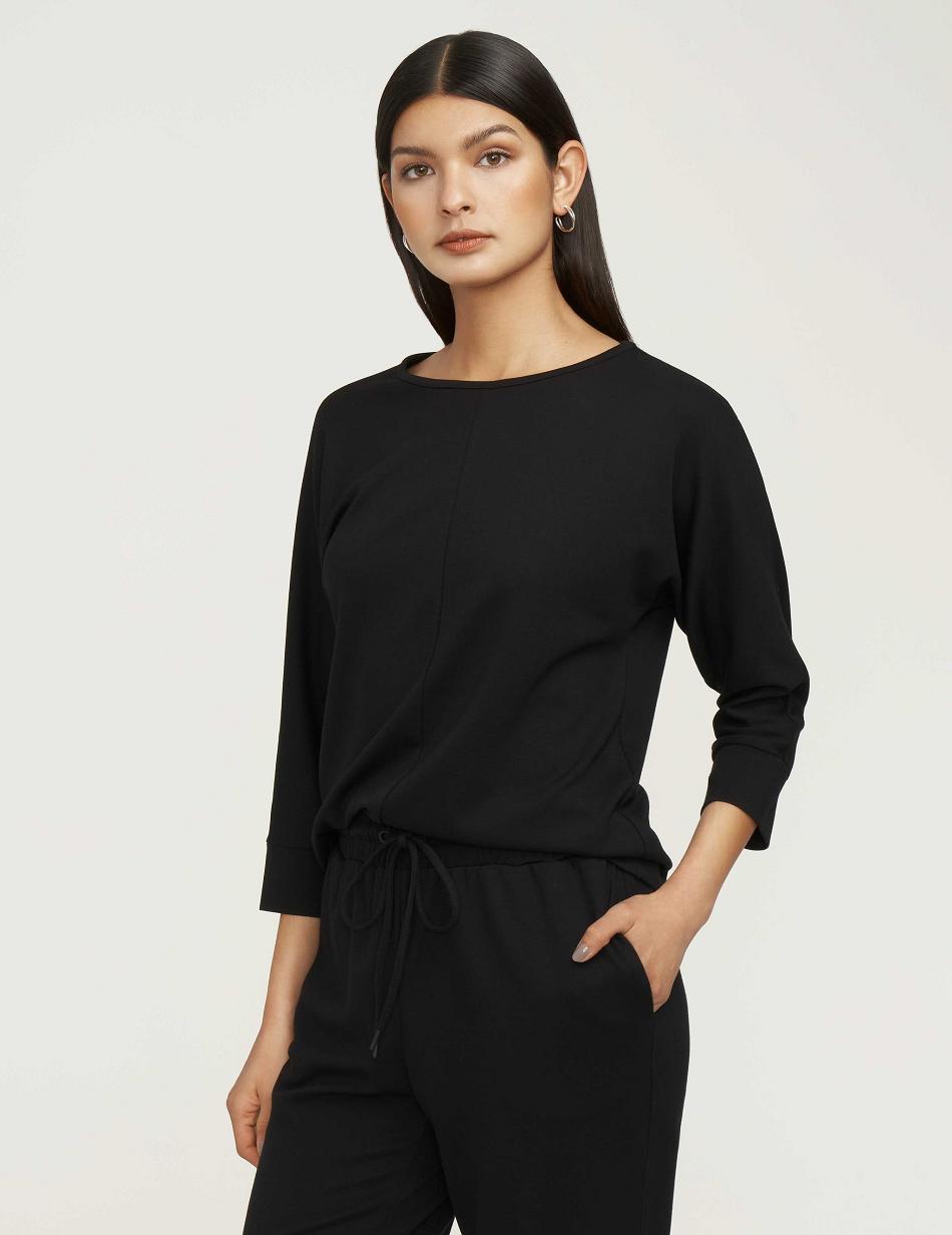 Black Anne Klein Dolman Seam Pullover Best Sellers | BNZSD95698