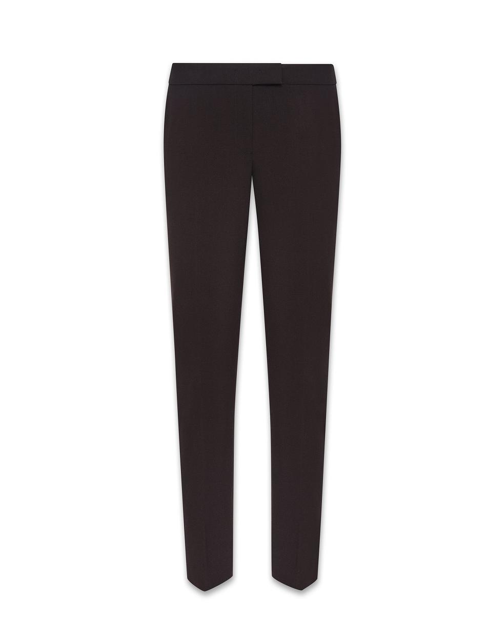 Black Anne Klein Slim Leg Pant Bottoms | NZNZX73060