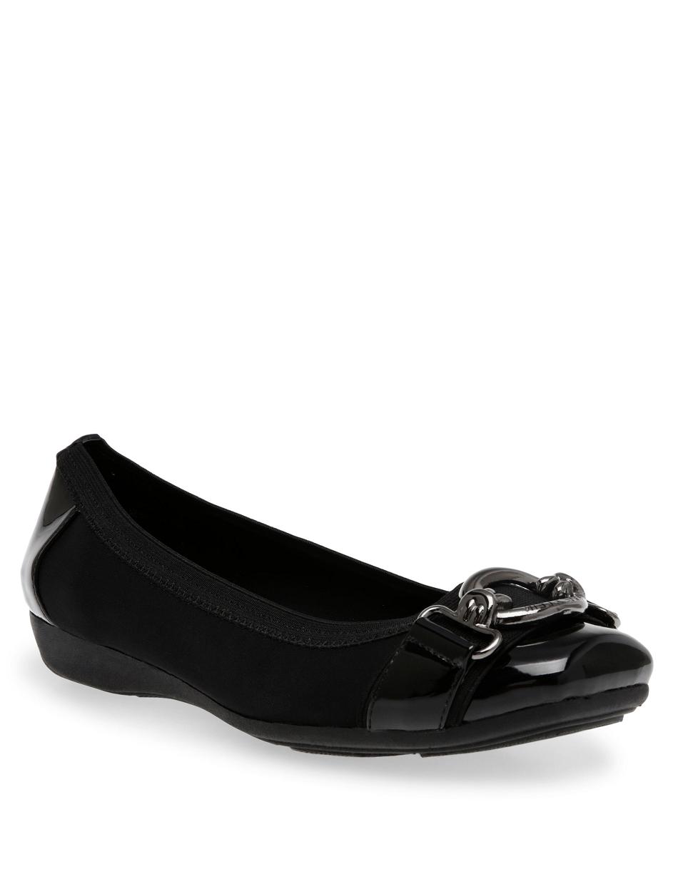 Black Anne Klein Urvine Flats | SNZNY68643