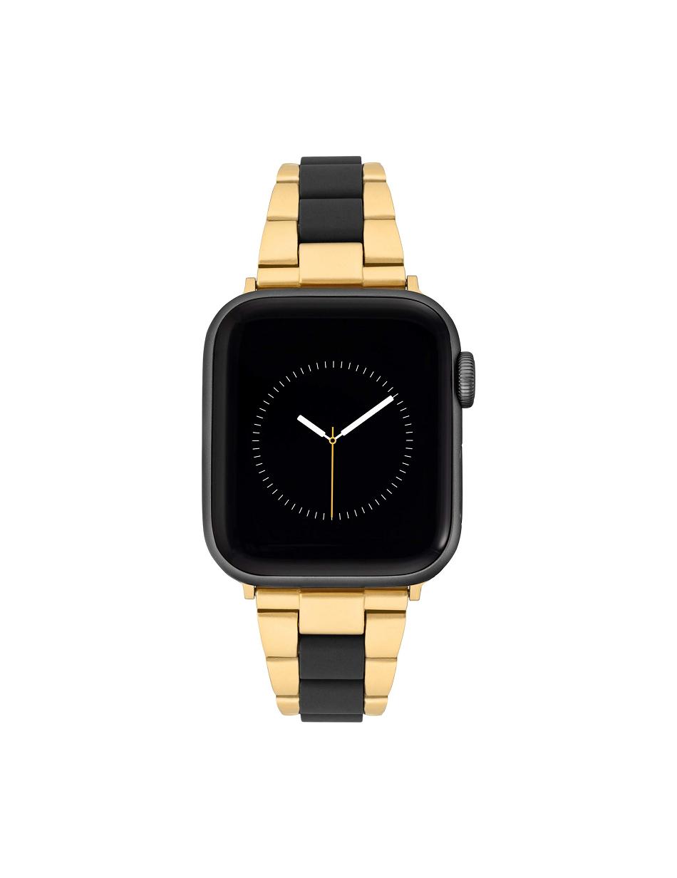 Black / Gold Anne Klein Oceanworks Plastic Link Bracelet for Apple Watch® Considered | YNZVQ46432