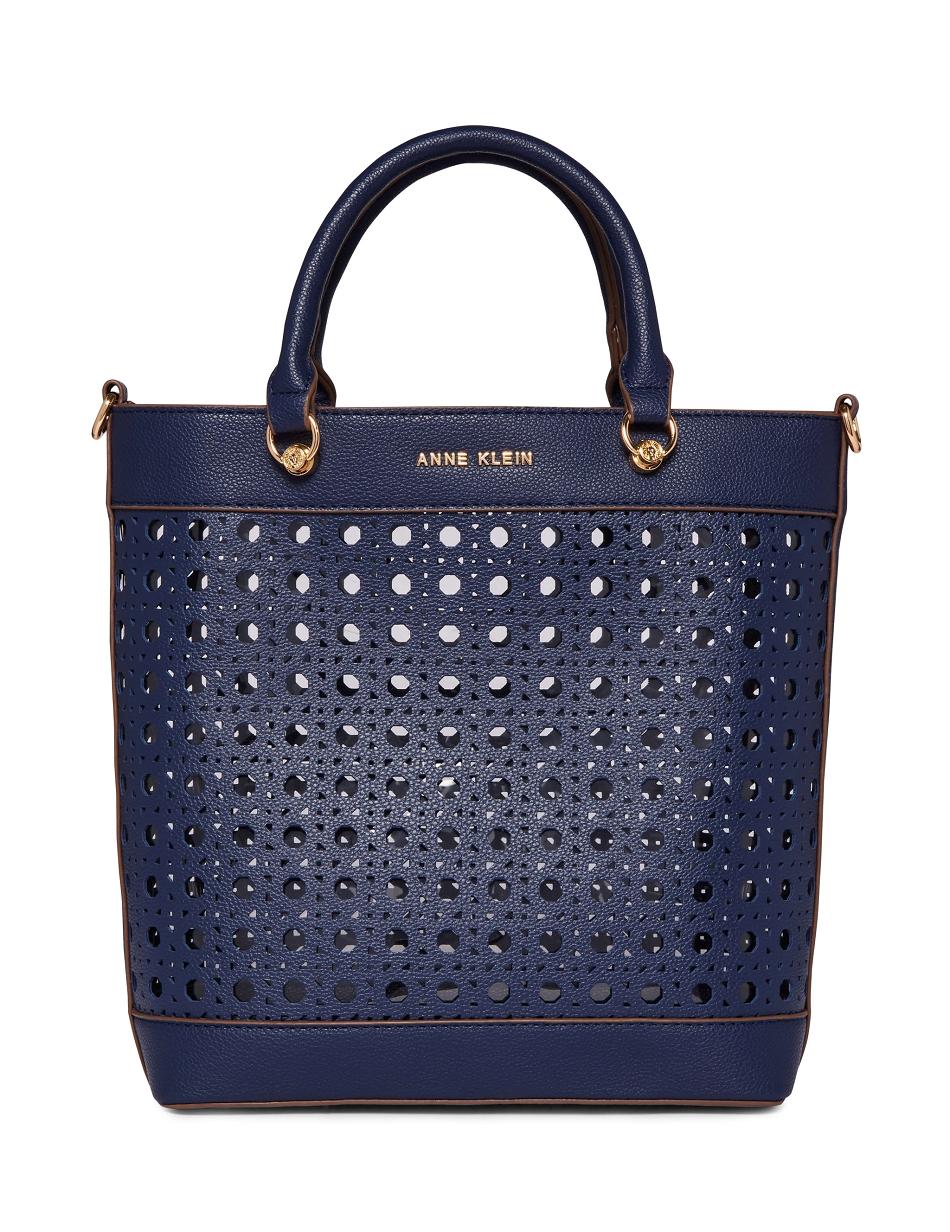 Blue Anne Klein Mini Perforated With Pouch Tote Bags | NZNEJ71928