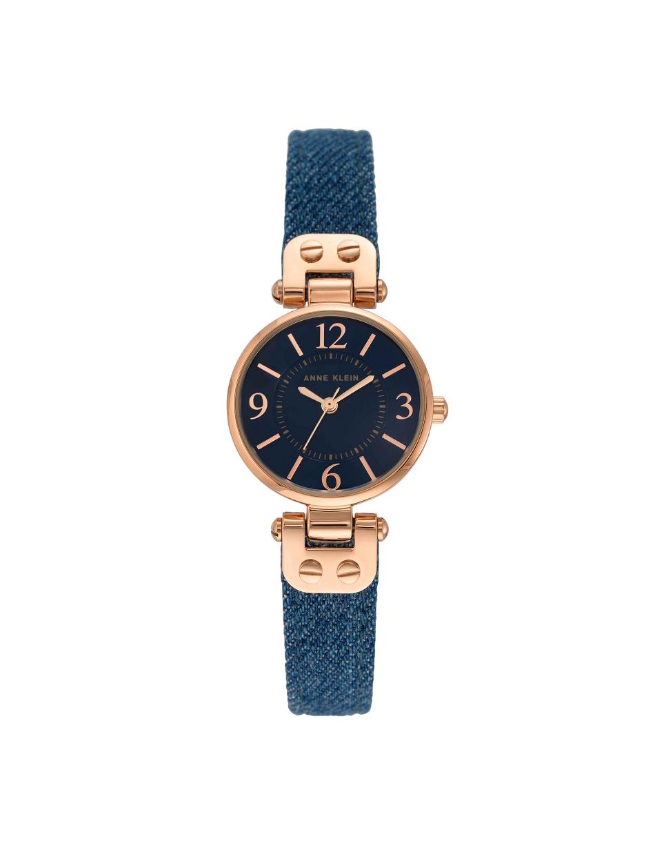 Blue Anne Klein Modern Denim Strap Watch Leather | ENZVG91635