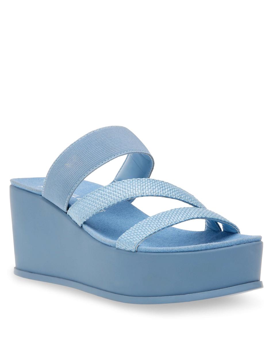 Blue Anne Klein Velma Flatform Sandal Wedges | NZDYB35645