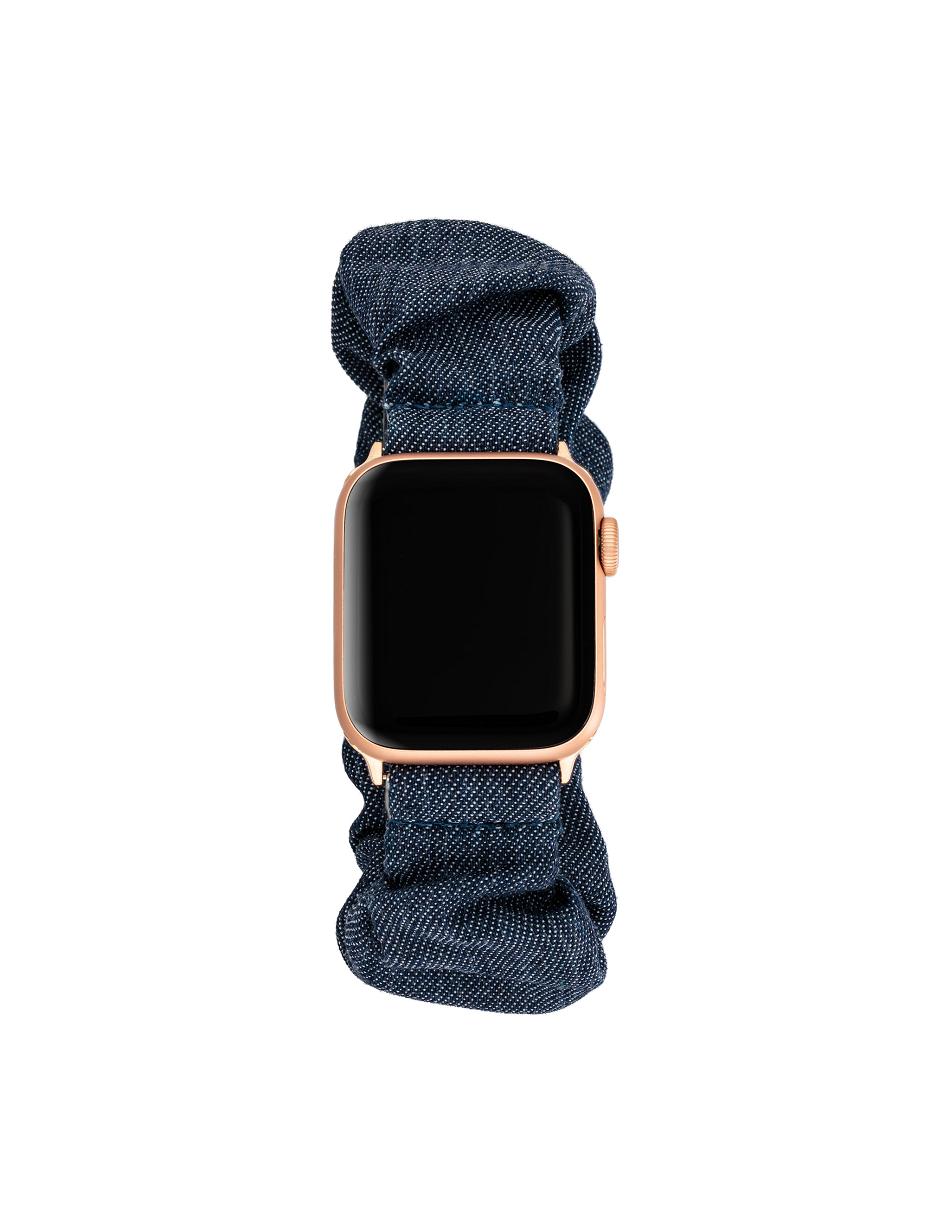 Blue / Rose / Gold Anne Klein Denim Scrunchie Band Apple Watch Accessories | XNZGW92383