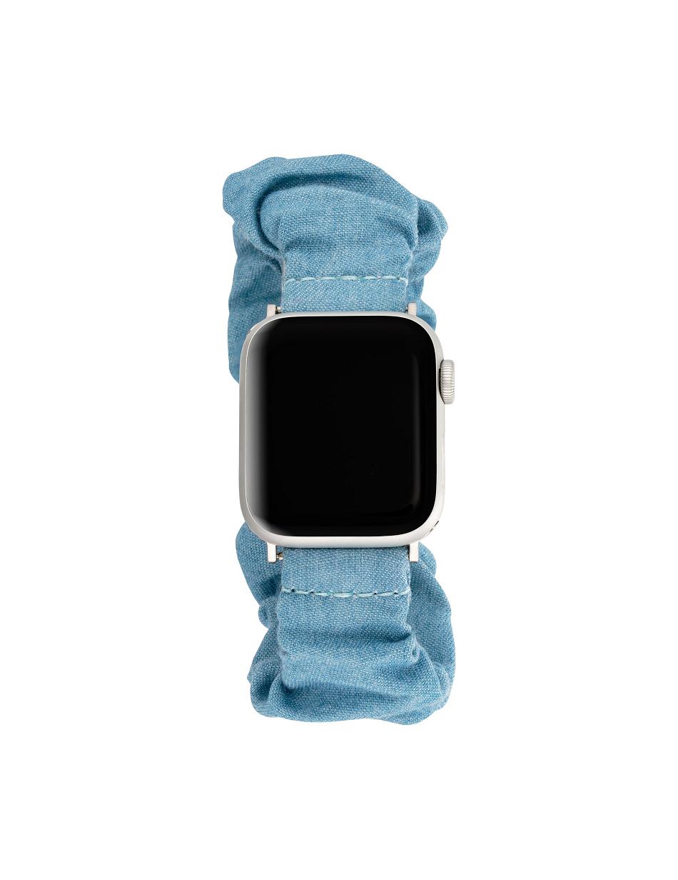 Blue / Silver Anne Klein Denim Scrunchie Band Apple Watch Accessories | NZZDE40783