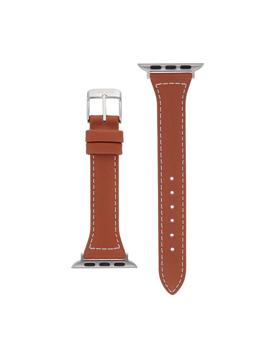 Brown / Silver Anne Klein Stitched Band for Apple Watch® Leather | NZNZX54390